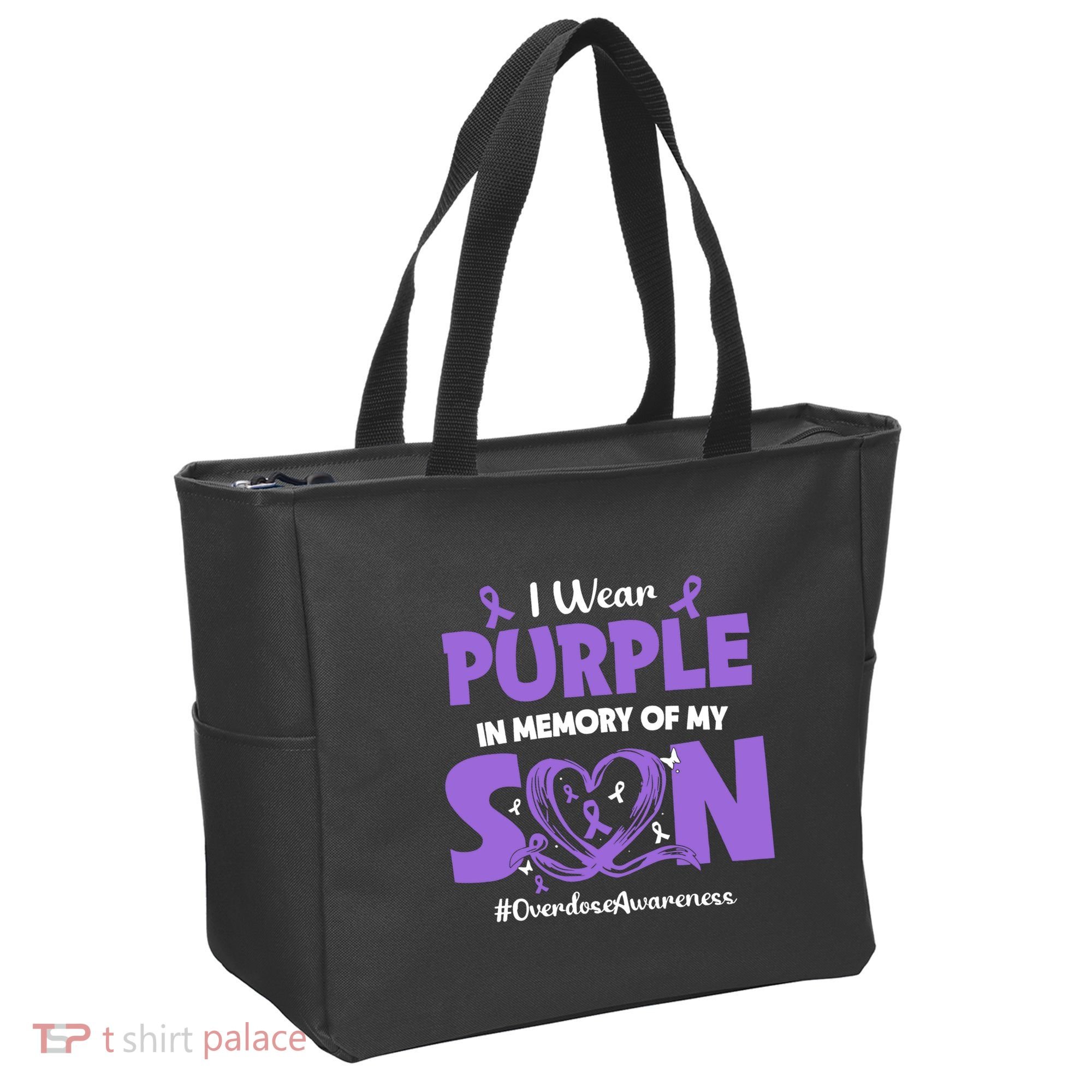 In Memory Of My Son Overdose Awareness Tote Bag