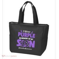 In Memory Of My Son Overdose Awareness Tote Bag thumb 3