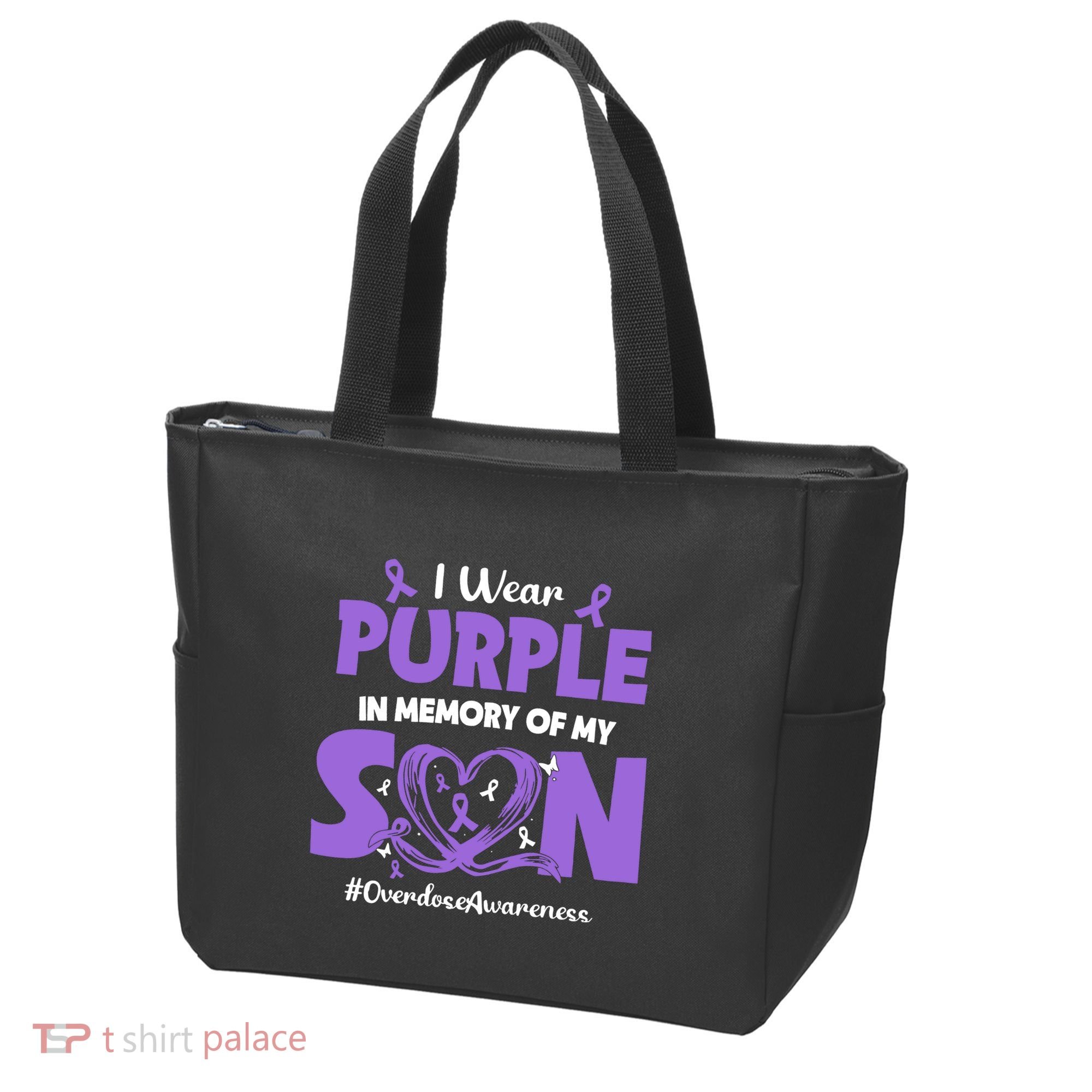 In Memory Of My Son Overdose Awareness Tote Bag