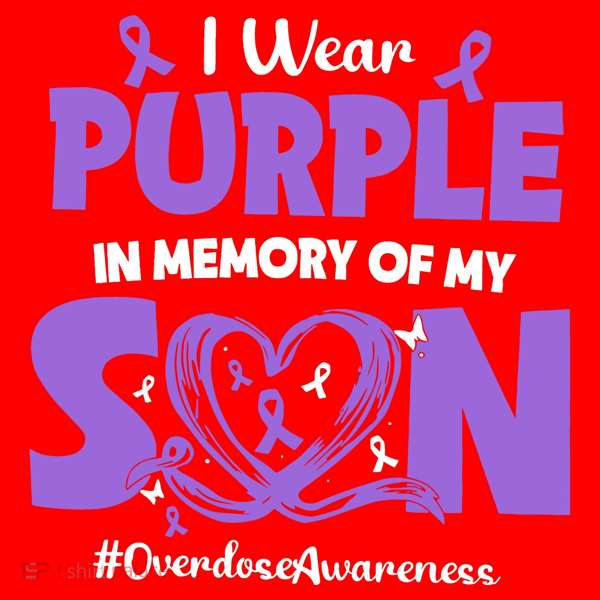 In Memory Of My Son Overdose Awareness Santa Hat