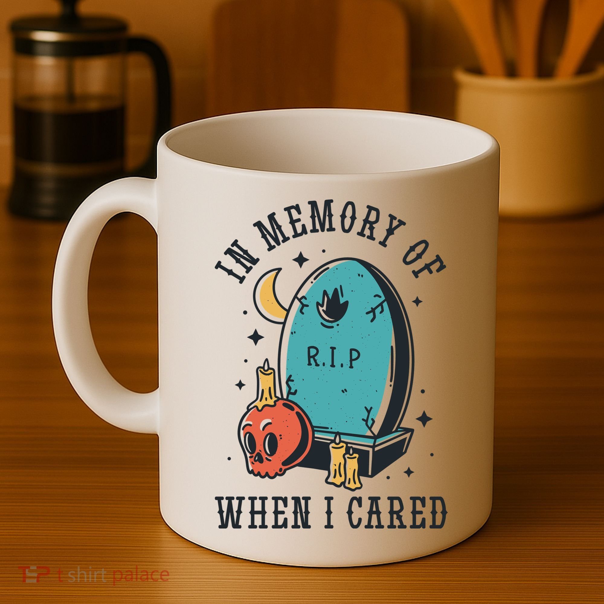 In Memory Of When I Cared Funny RIP Coffee Mug