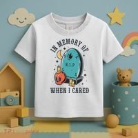 In Memory Of When I Cared Funny RIP Toddler T-Shirt thumb 3