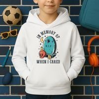 In Memory Of When I Cared Funny RIP Kids Hoodie thumb 2