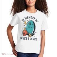 In Memory Of When I Cared Funny RIP Kids T-Shirt thumb 2