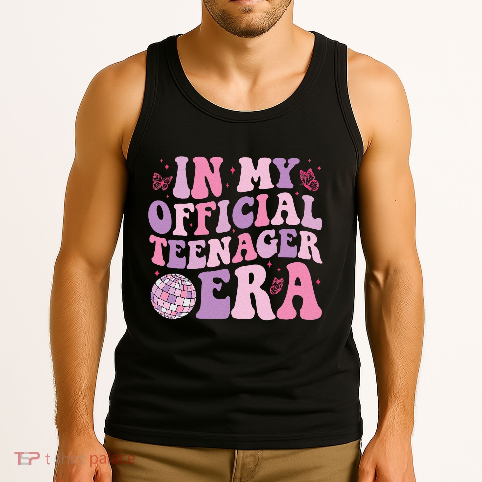 In My Official Nager Era 13th Birthday Version Girls Tank Top