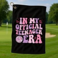 In My Official Nager Era 13th Birthday Version Girls Golf Towel thumb 1