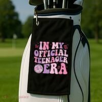 In My Official Nager Era 13th Birthday Version Girls Golf Towel thumb 2