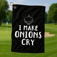 I Make Onions Cry Onion Cooking Kitchen Food Cook Funny Chef Cute Gift Golf Towel thumb 1
