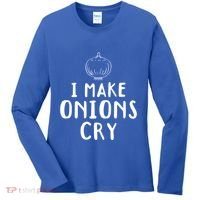 I Make Onions Cry Onion Cooking Kitchen Food Cook Funny Chef Cute Gift Women's Long Sleeve Shirt thumb 0
