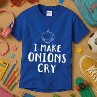 I Make Onions Cry Onion Cooking Kitchen Food Cook Funny Chef Cute Gift Kids T-Shirt thumb 3