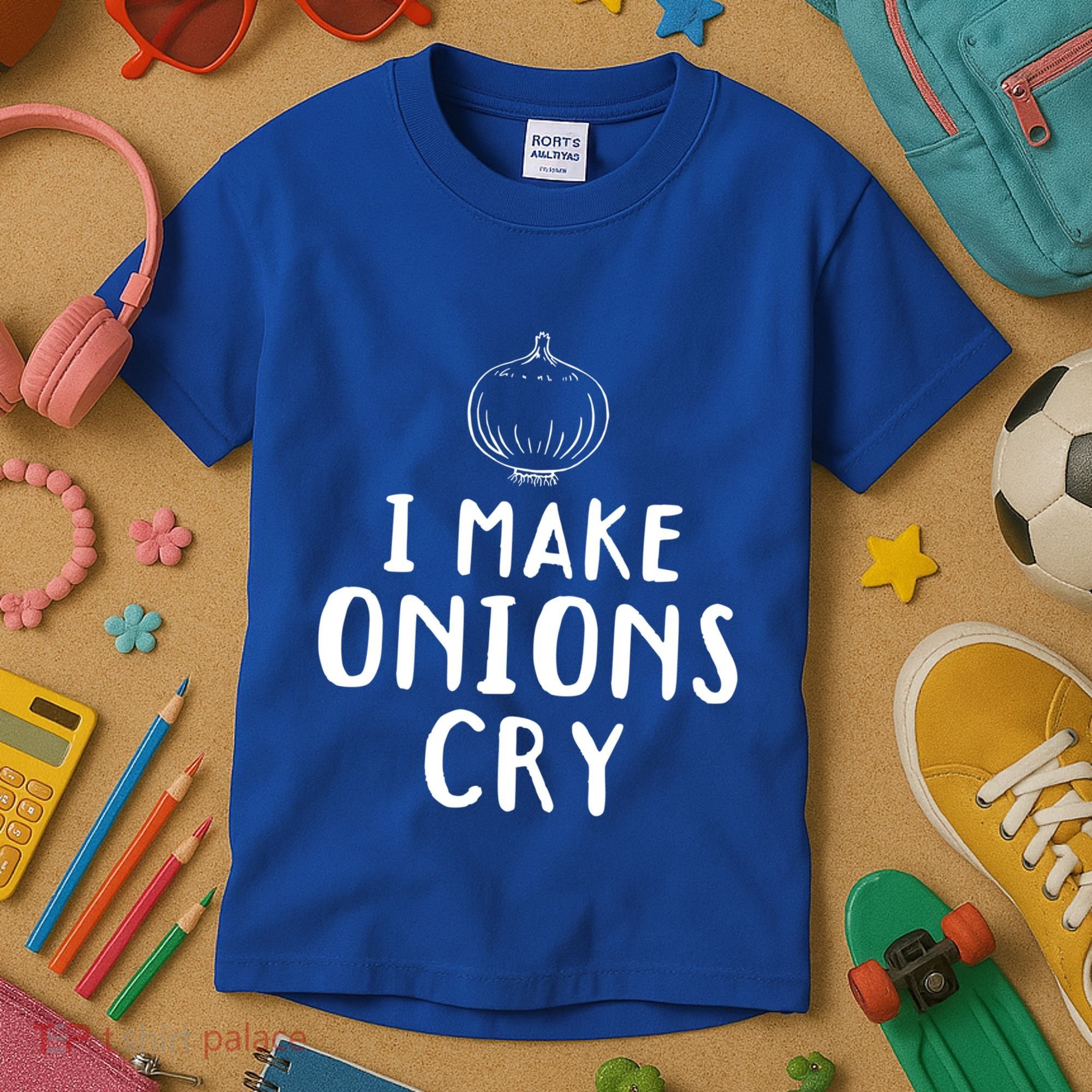 I Make Onions Cry Onion Cooking Kitchen Food Cook Funny Chef Cute Gift Kids T-Shirt