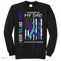 In Memory Of Dad Suicide Awareness Prevention American Flag Sweatshirt thumb 0