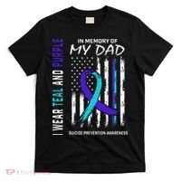 In Memory Of Dad Suicide Awareness Prevention American Flag T-Shirt thumb 0