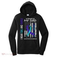 In Memory Of Dad Suicide Awareness Prevention American Flag Women's Hoodie thumb 0