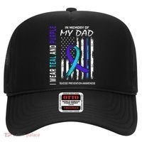 In Memory Of Dad Suicide Awareness Prevention American Flag Hat thumb 0