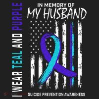 In Memory Of My Husband Suicide Awareness Prevention Flag Women's Sweatshirt thumb 2