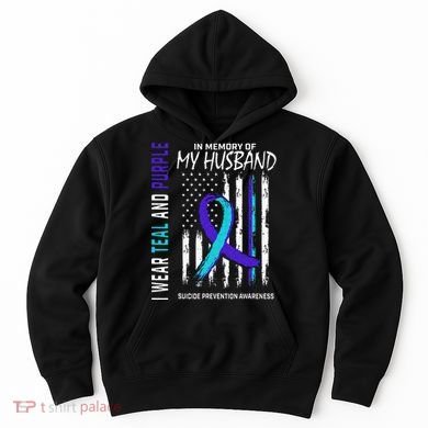 In Memory Of My Husband Suicide Awareness Prevention Flag Hoodie