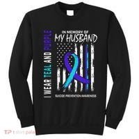In Memory Of My Husband Suicide Awareness Prevention Flag Sweatshirt thumb 0