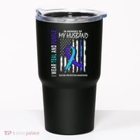 In Memory Of My Husband Suicide Awareness Prevention Flag Tumbler thumb 0