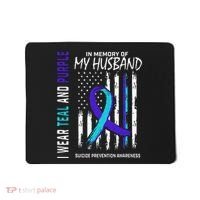 In Memory Of My Husband Suicide Awareness Prevention Flag Mousepad thumb 0