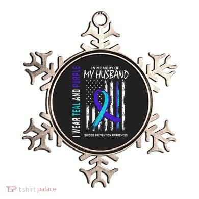 In Memory Of My Husband Suicide Awareness Prevention Flag Ornament