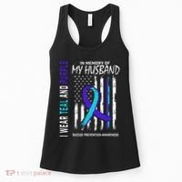 In Memory Of My Husband Suicide Awareness Prevention Flag Women's Tank Top thumb 0