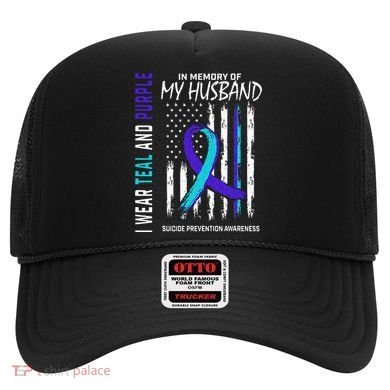 In Memory Of My Husband Suicide Awareness Prevention Flag Hat