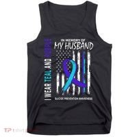 In Memory Of My Husband Suicide Awareness Prevention Flag Tank Top thumb 0