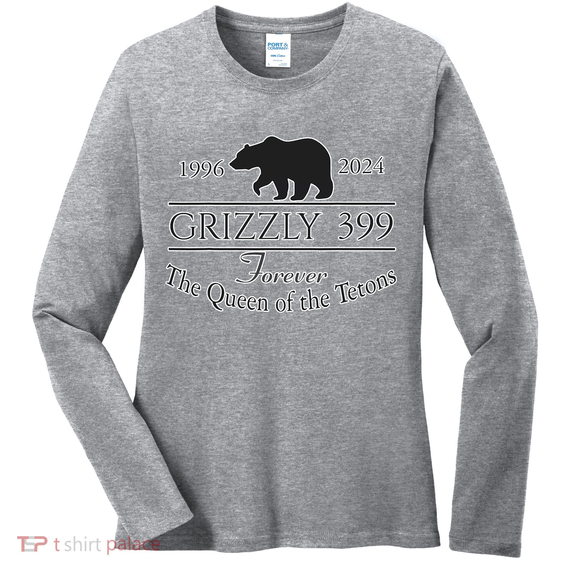 In Memory Of Bear 399 Forever Queen Of The Tetons Women's Long Sleeve Shirt