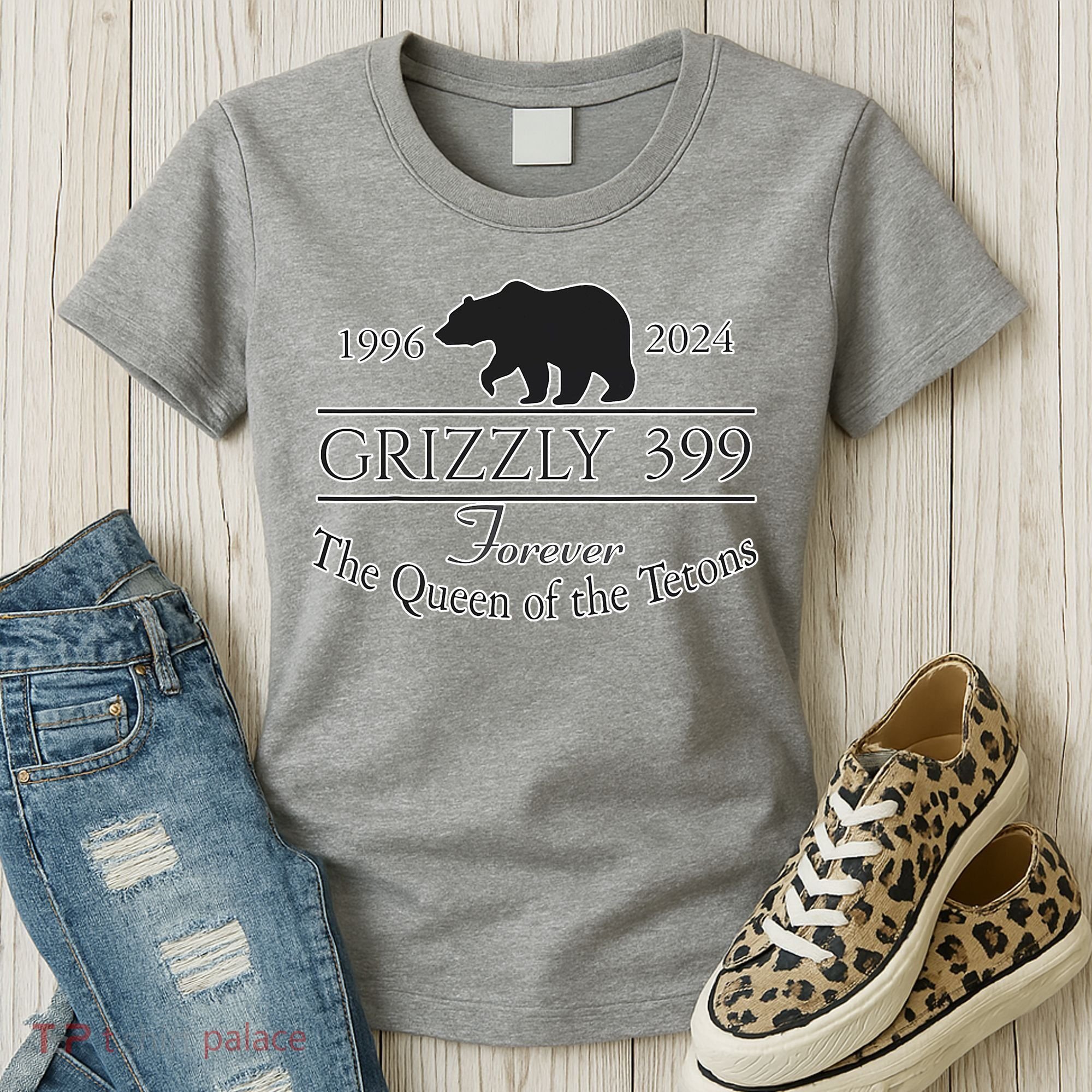 In Memory Of Bear 399 Forever Queen Of The Tetons Women's T-Shirt