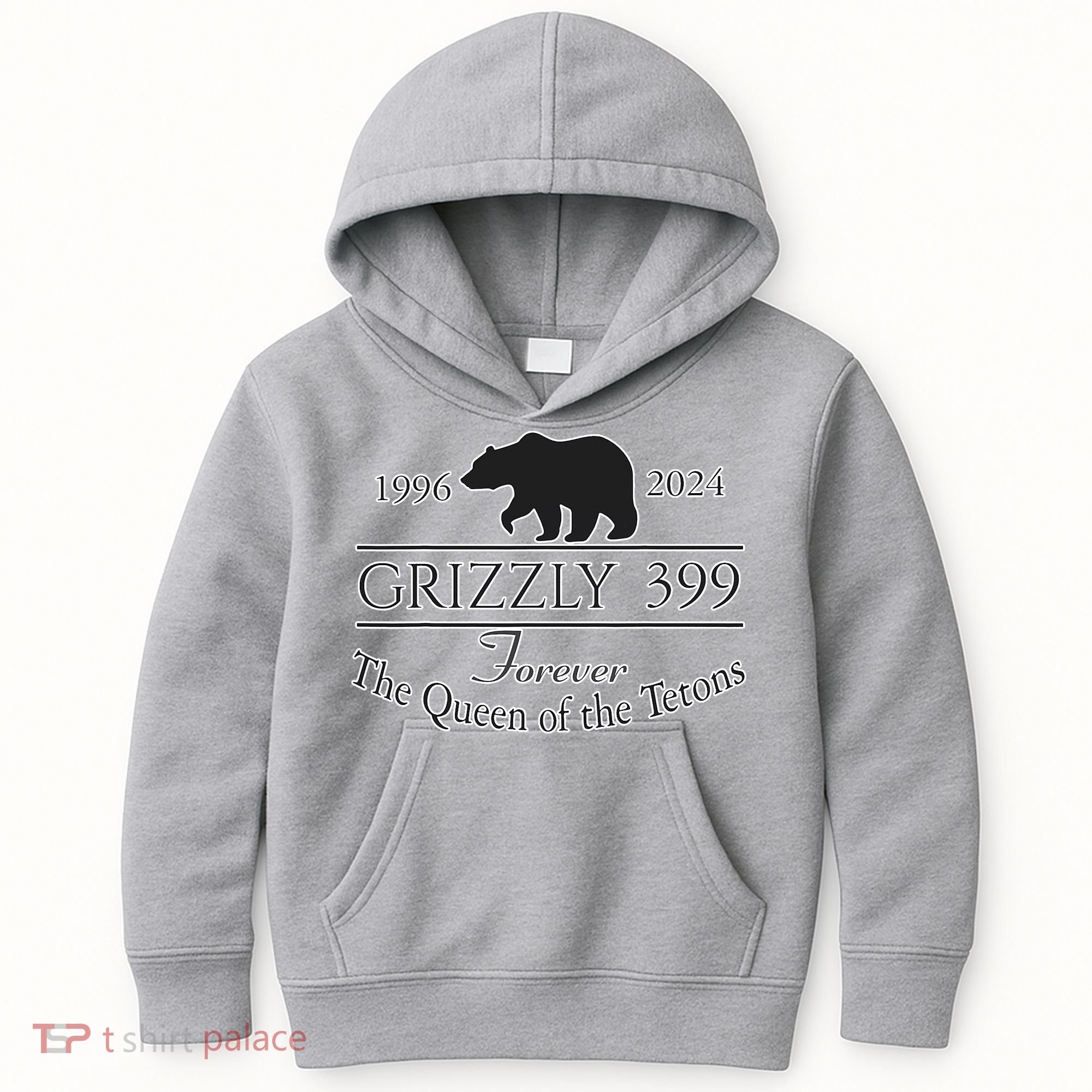 In Memory Of Bear 399 Forever Queen Of The Tetons Kids Hoodie