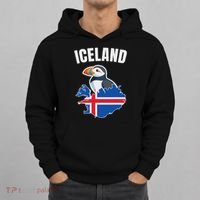 Iceland Map Puffin Bird ReykjavíK Iceland Icelandic Vacation Hoodie thumb 0