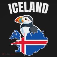 Iceland Map Puffin Bird ReykjavíK Iceland Icelandic Vacation Hoodie thumb 2