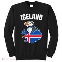 Iceland Map Puffin Bird ReykjavíK Iceland Icelandic Vacation Sweatshirt thumb 0