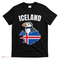 Iceland Map Puffin Bird ReykjavíK Iceland Icelandic Vacation T-Shirt thumb 0