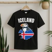 Iceland Map Puffin Bird ReykjavíK Iceland Icelandic Vacation T-Shirt thumb 2