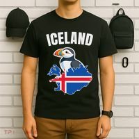 Iceland Map Puffin Bird ReykjavíK Iceland Icelandic Vacation T-Shirt thumb 6