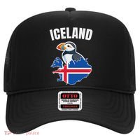 Iceland Map Puffin Bird ReykjavíK Iceland Icelandic Vacation Hat thumb 0