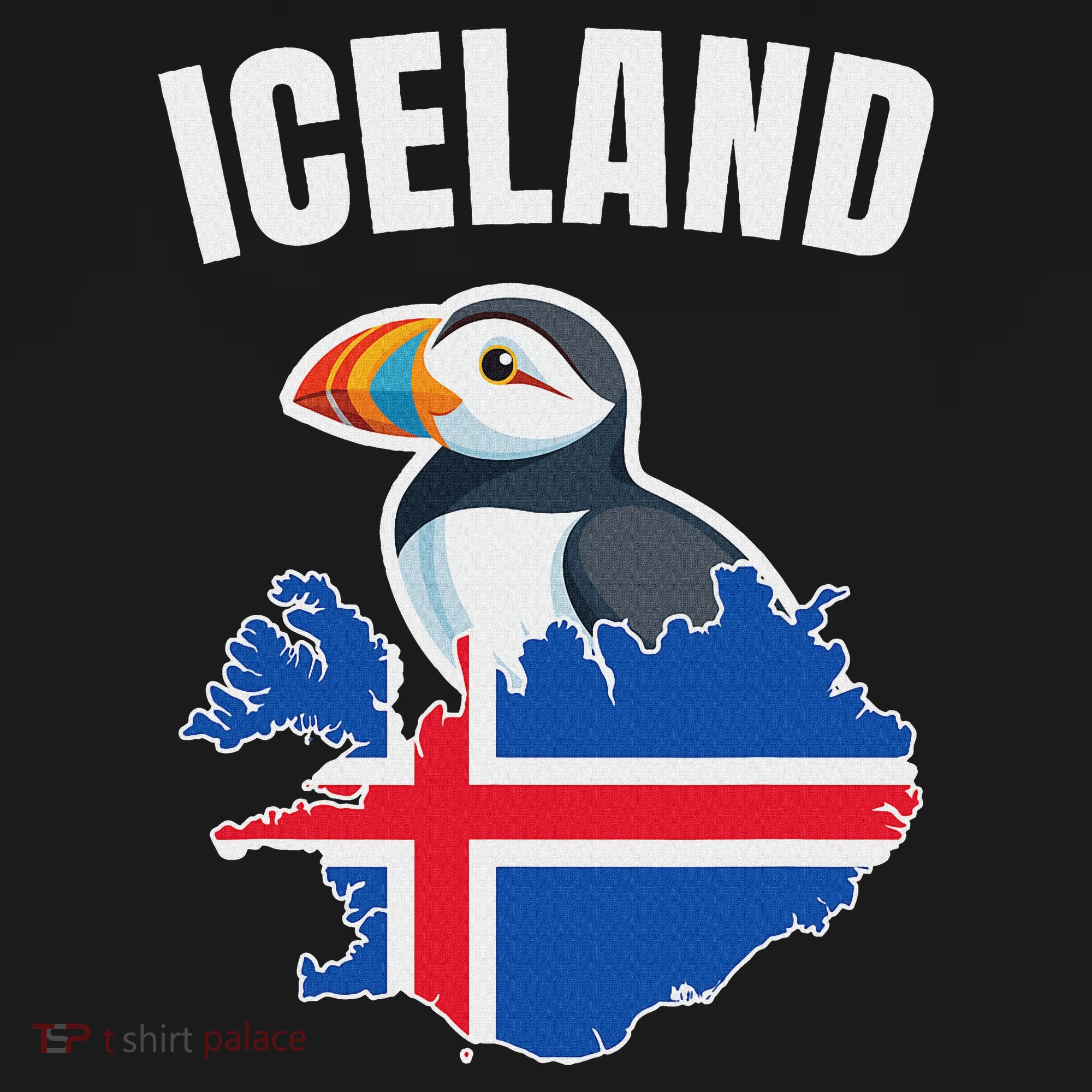 Iceland Map Puffin Bird ReykjavíK Iceland Icelandic Vacation Tank Top