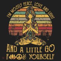 IM Mostly Peace Love And Light & Little Go F Yourself Beanie thumb 2