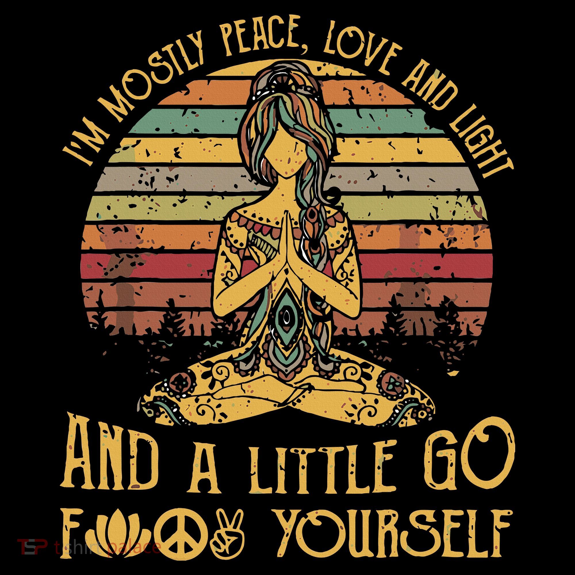IM Mostly Peace Love And Light & Little Go F Yourself Women's Hoodie
