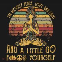 IM Mostly Peace Love And Light & Little Go F Yourself Ornament thumb 1