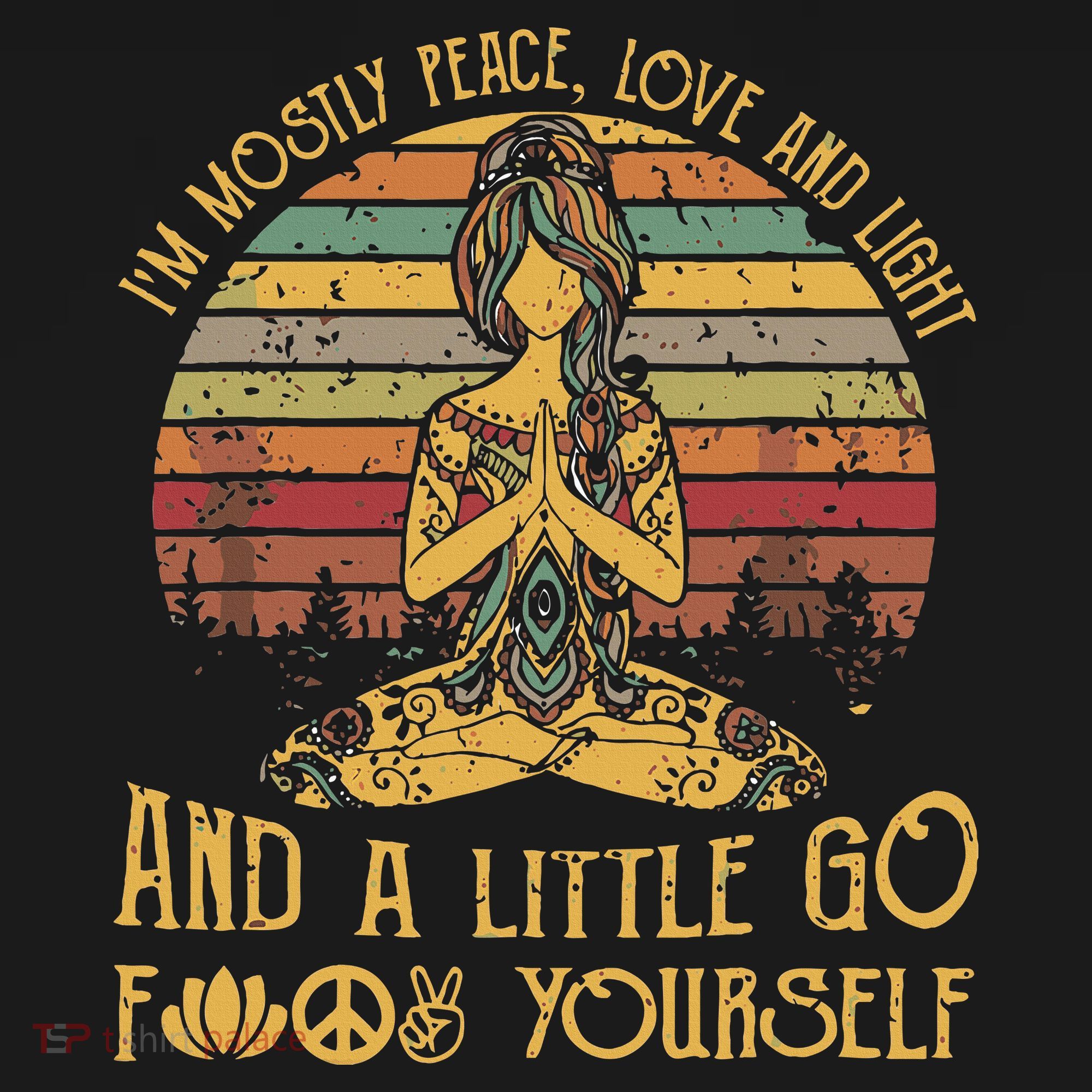 IM Mostly Peace Love And Light & Little Go F Yourself Ornament