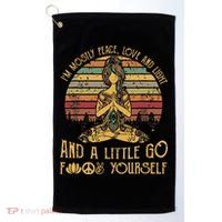 IM Mostly Peace Love And Light & Little Go F Yourself Golf Towel thumb 0