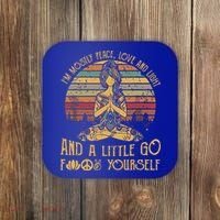 IM Mostly Peace Love And Light & Little Go F Yourself Coaster thumb 0