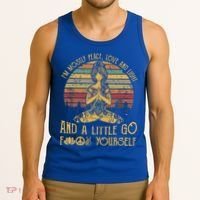 IM Mostly Peace Love And Light & Little Go F Yourself Tank Top thumb 3