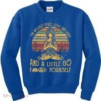 IM Mostly Peace Love And Light & Little Go F Yourself Kids Sweatshirt thumb 0