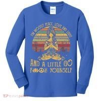 IM Mostly Peace Love And Light & Little Go F Yourself Kids Long Sleeve Shirt thumb 0