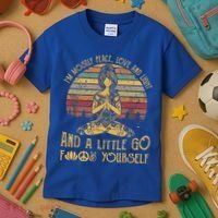 IM Mostly Peace Love And Light & Little Go F Yourself Kids T-Shirt thumb 3