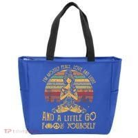 IM Mostly Peace Love And Light & Little Go F Yourself Tote Bag thumb 0